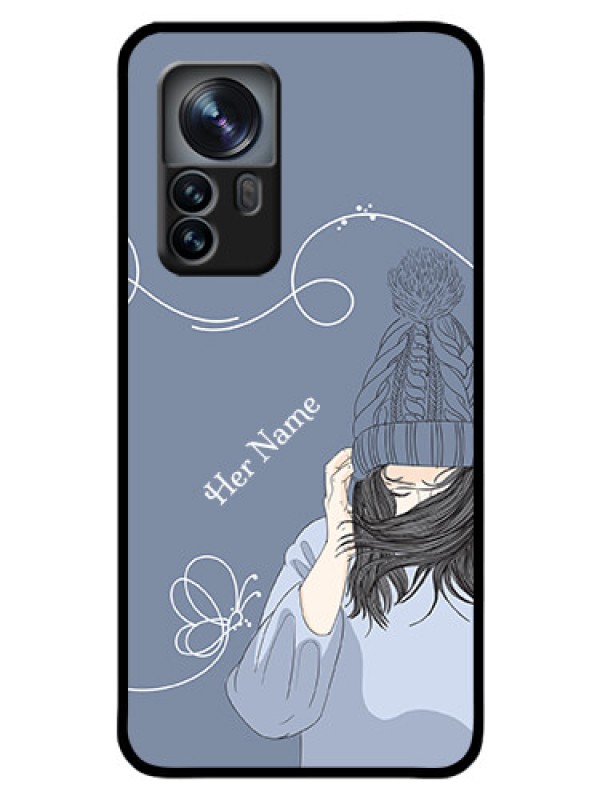 Custom Xiaomi 12 Pro 5G Custom Glass Mobile Case - Girl in winter outfit Design
