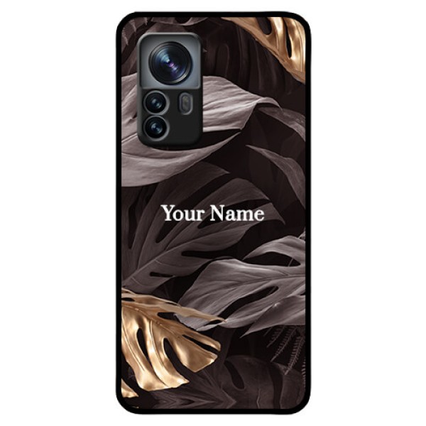 Xiaomi 12 Pro 5G Personalised Glass Phone Case - Wild Leaves digital paint Design Xiaomi 12 Pro 5G Personalised Glass Phone Case - Wild Leaves digital paint Design
