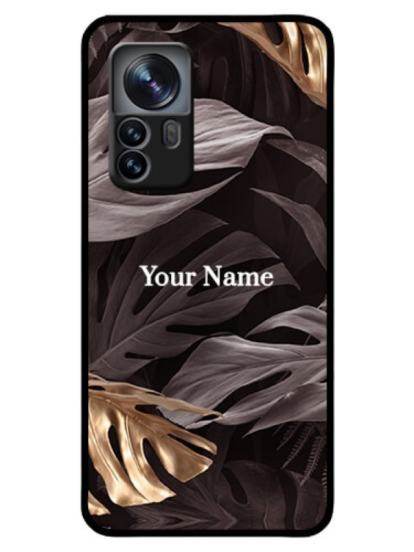 Custom Xiaomi 12 Pro 5G Personalised Glass Phone Case - Wild Leaves digital paint Design