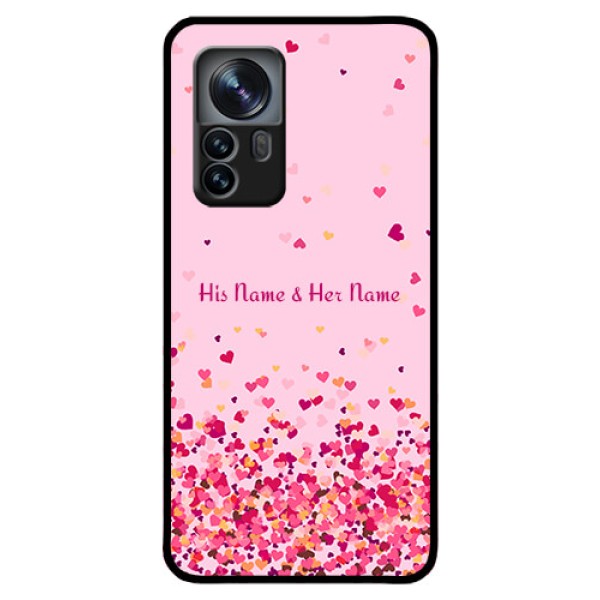 Xiaomi 12 Pro 5G Photo Printing on Glass Case - Floating Hearts Design