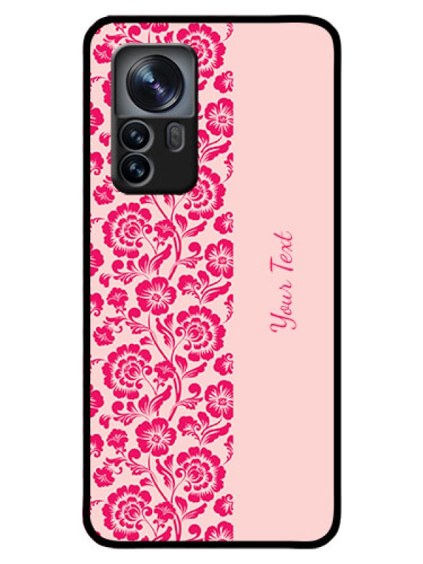 Custom Xiaomi 12 Pro 5G Custom Glass Phone Case - Attractive Floral Pattern Design