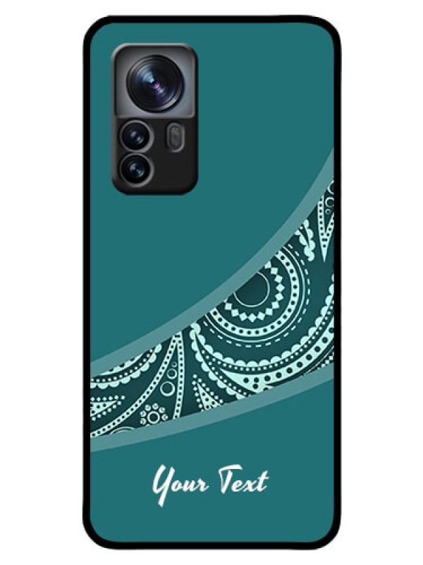 Custom Xiaomi 12 Pro 5G Photo Printing on Glass Case - semi visible floral Design