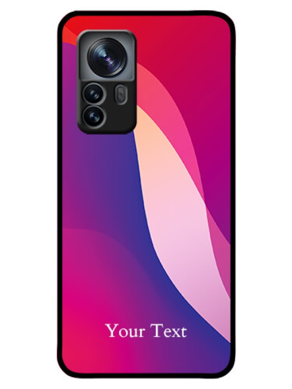 Custom Xiaomi 12 Pro 5G Personalized Glass Phone Case - Digital abstract Overlap Design