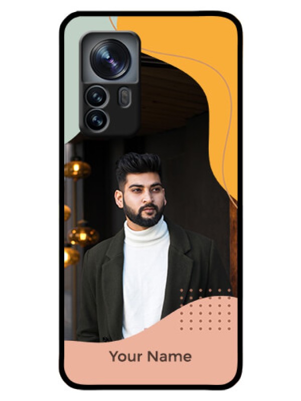 Custom Xiaomi 12 Pro 5G Personalized Glass Phone Case - Tri-coloured overlay design