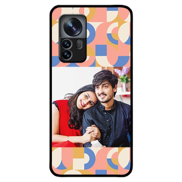 Xiaomi 12 Pro 5G Photo Printing on Glass Case - Semi-circle Maze Pattern Design Xiaomi 12 Pro 5G Photo Printing on Glass Case - Semi-circle Maze Pattern Design