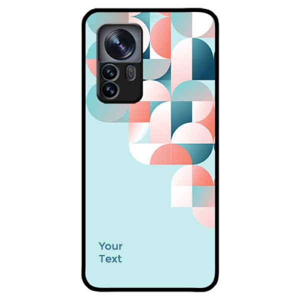 Xiaomi 12 Pro 5G Custom Glass Phone Case - Stylish Semi-circle Pattern Design