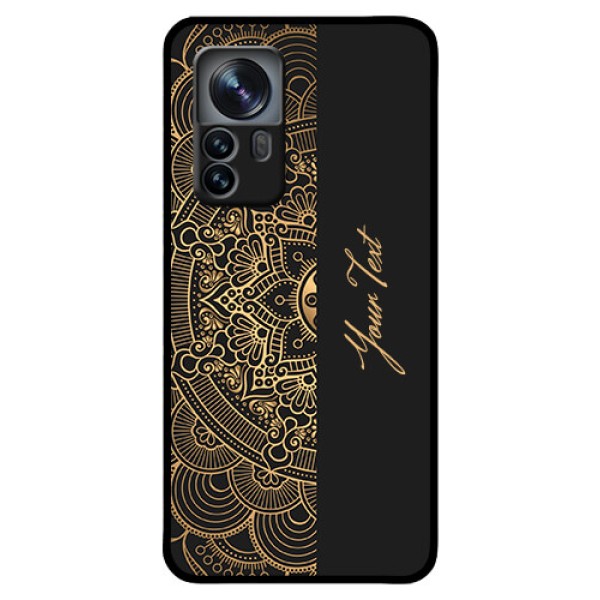 Xiaomi 12 Pro 5G Photo Printing on Glass Case - Mandala art with custom text Design Xiaomi 12 Pro 5G Photo Printing on Glass Case - Mandala art with custom text Design