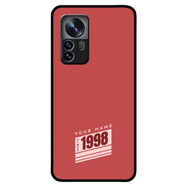 Xiaomi 12 Pro 5G Custom Glass Phone Case - Red custom year of birth Design Xiaomi 12 Pro 5G Custom Glass Phone Case - Red custom year of birth Design