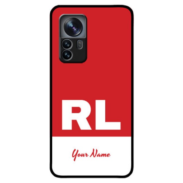 Xiaomi 12 Pro 5G Personalized Glass Phone Case - dual tone custom text Design