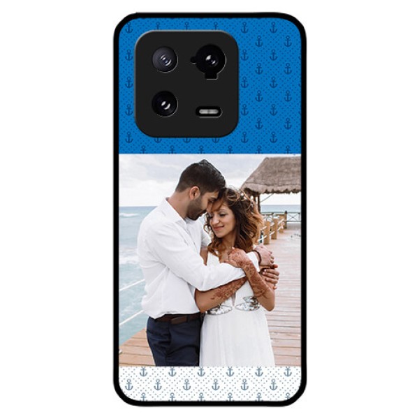 Xiaomi 13 Pro 5G Photo Printing on Glass Case - Blue Anchors Design