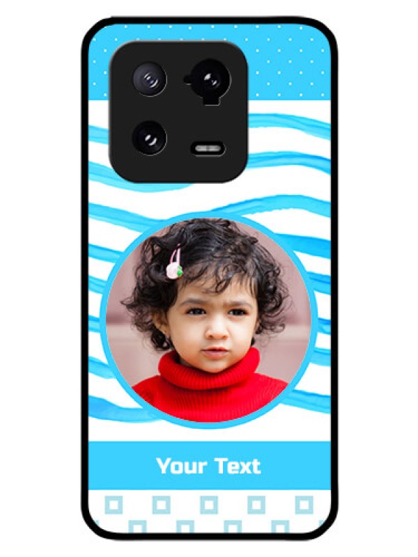 Custom Xiaomi 13 Pro 5G Custom Glass Phone Case - Simple Blue Case Design