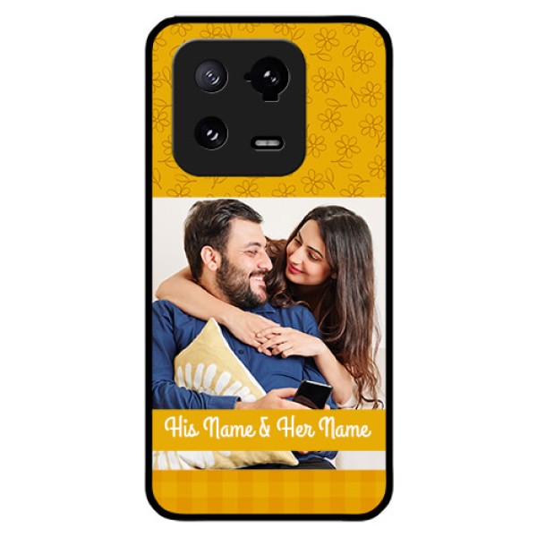 Xiaomi 13 Pro 5G Custom Glass Mobile Case - Yellow Floral Design Xiaomi 13 Pro 5G Custom Glass Mobile Case - Yellow Floral Design