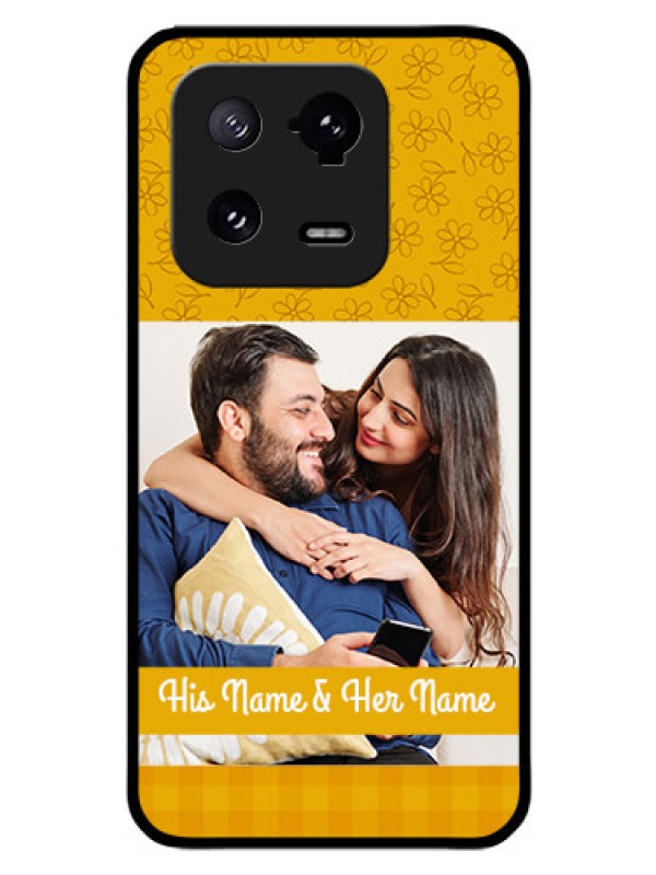 Custom Xiaomi 13 Pro 5G Custom Glass Mobile Case - Yellow Floral Design