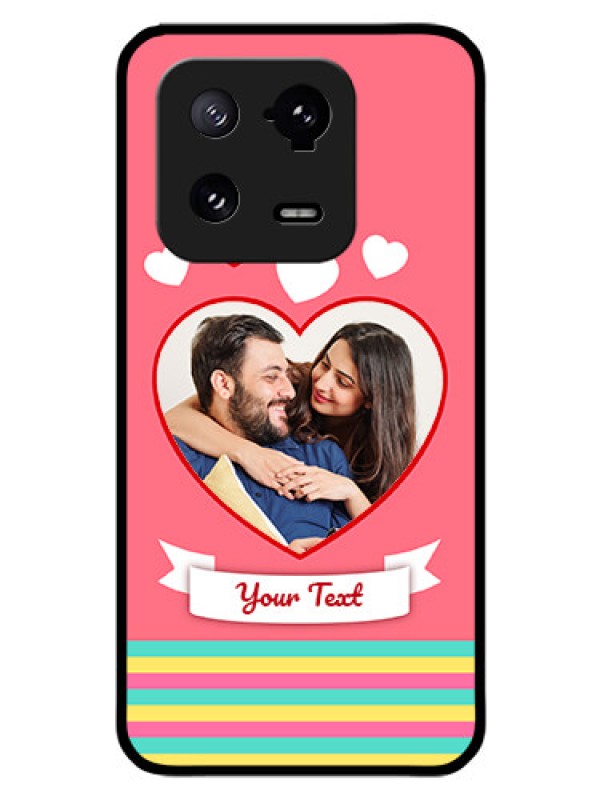 Custom Xiaomi 13 Pro 5G Photo Printing on Glass Case - Love Doodle Design