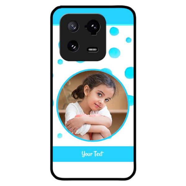Xiaomi 13 Pro 5G Photo Printing on Glass Case - Blue Bubbles Pattern Design Xiaomi 13 Pro 5G Photo Printing on Glass Case - Blue Bubbles Pattern Design