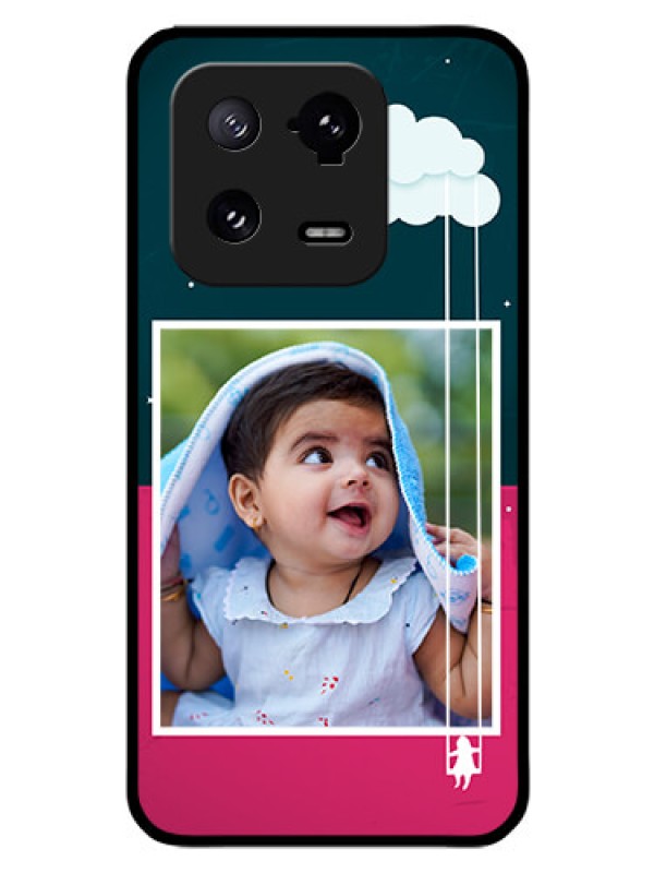 Custom Xiaomi 13 Pro 5G Custom Glass Phone Case - Cute Girl with Cloud Design