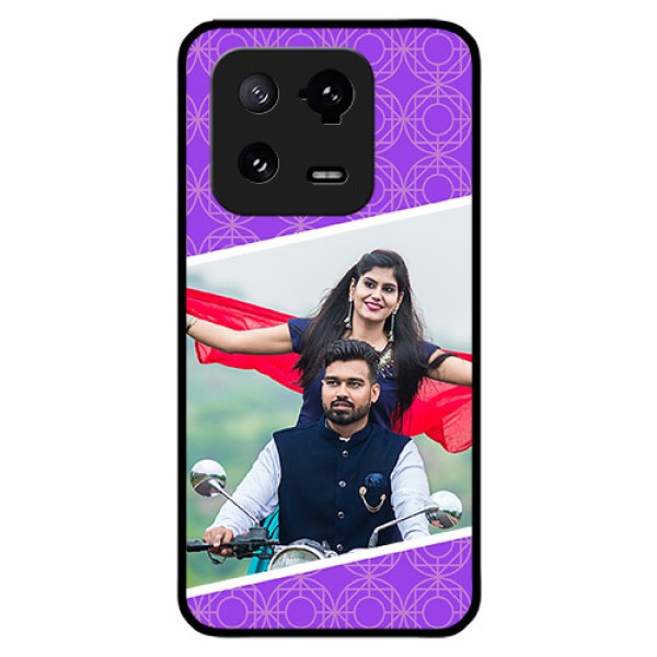 Xiaomi 13 Pro 5G Custom Glass Phone Case - Violet Pattern Design