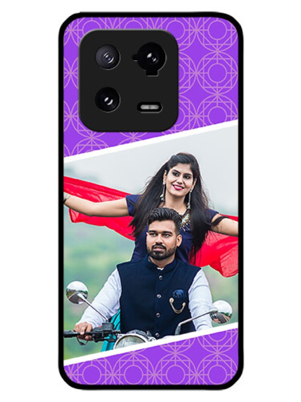 Custom Xiaomi 13 Pro 5G Custom Glass Phone Case - Violet Pattern Design