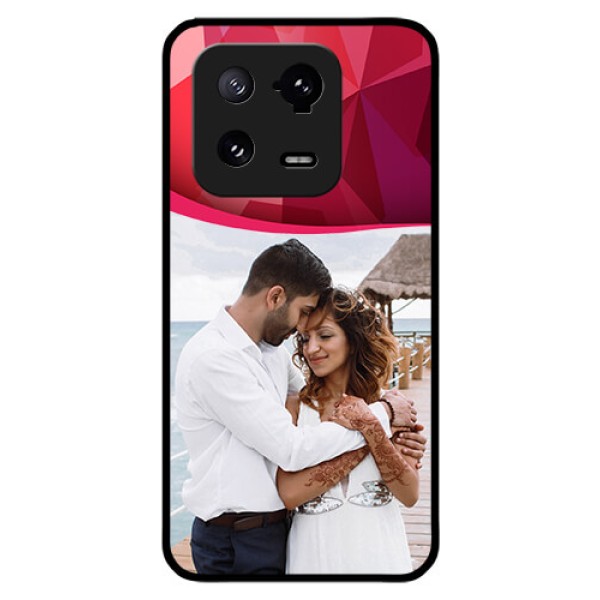 Xiaomi 13 Pro 5G Custom Glass Mobile Case - Red Abstract Design Xiaomi 13 Pro 5G Custom Glass Mobile Case - Red Abstract Design