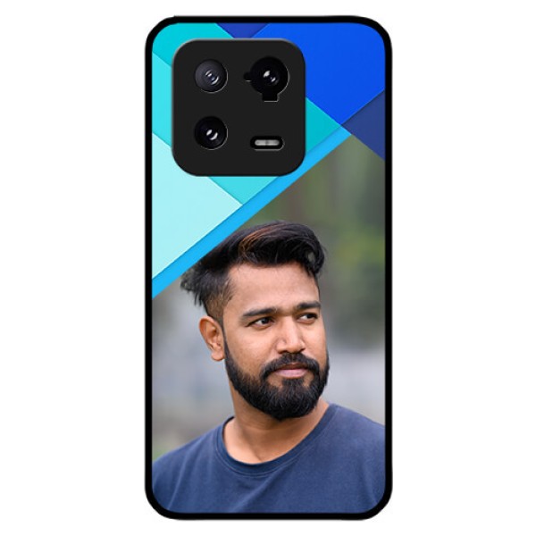 Xiaomi 13 Pro 5G Custom Glass Phone Case - Blue Pattern Design Xiaomi 13 Pro 5G Custom Glass Phone Case - Blue Pattern Design