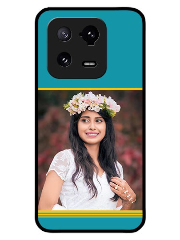 Custom Xiaomi 13 Pro 5G Custom Glass Phone Case - Yellow & Blue Design