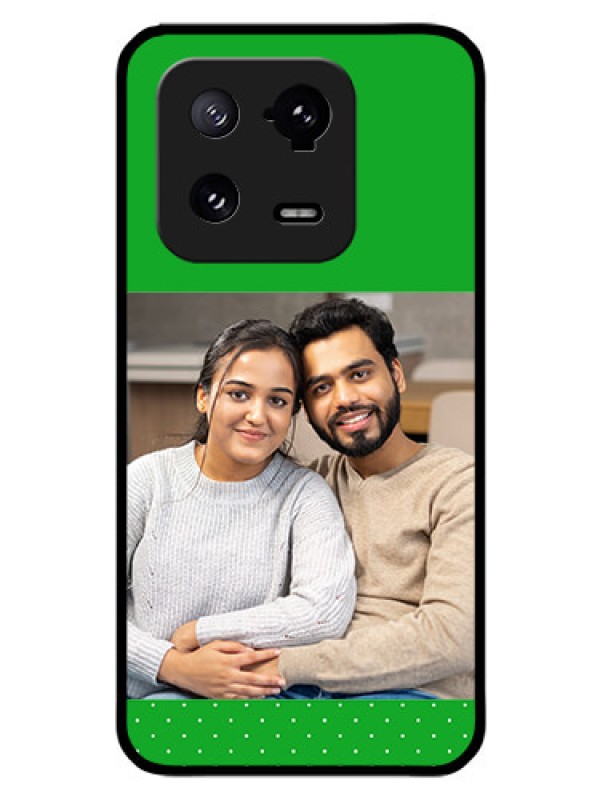 Custom Xiaomi 13 Pro 5G Personalized Glass Phone Case - Green Pattern Design