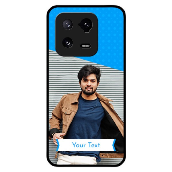 Xiaomi 13 Pro 5G Photo Printing on Glass Case - Simple Blue Color Design Xiaomi 13 Pro 5G Photo Printing on Glass Case - Simple Blue Color Design