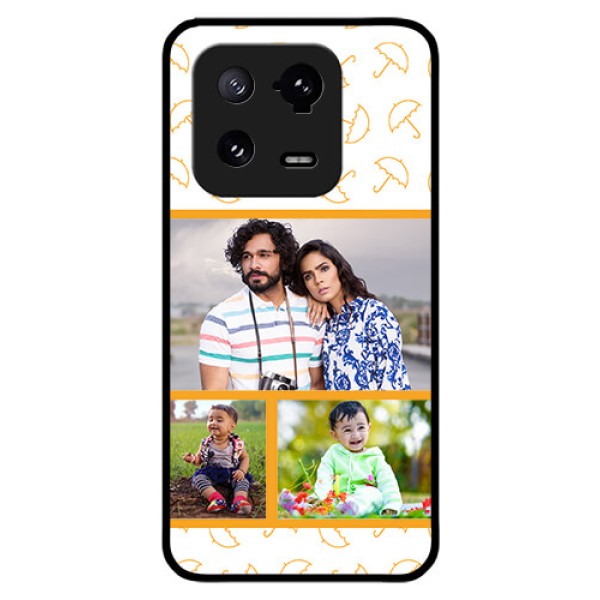 Xiaomi 13 Pro 5G Custom Glass Mobile Case - Yellow Pattern Design