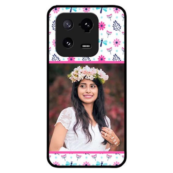 Xiaomi 13 Pro 5G Photo Printing on Glass Case - Colorful Flower Design