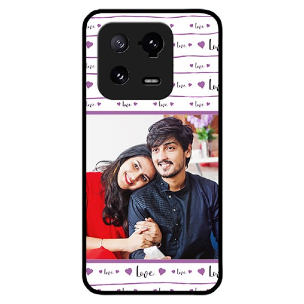 Xiaomi 13 Pro 5G Custom Glass Mobile Case - Couples Heart Design