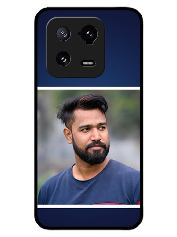 Custom Xiaomi 13 Pro 5G Personalized Glass Phone Case - Simple Royal Blue Design