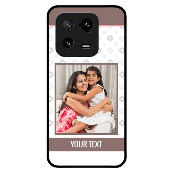 Xiaomi 13 Pro 5G Photo Printing on Glass Case - Simple Diamond Design Xiaomi 13 Pro 5G Photo Printing on Glass Case - Simple Diamond Design