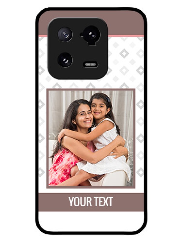 Custom Xiaomi 13 Pro 5G Photo Printing on Glass Case - Simple Diamond Design