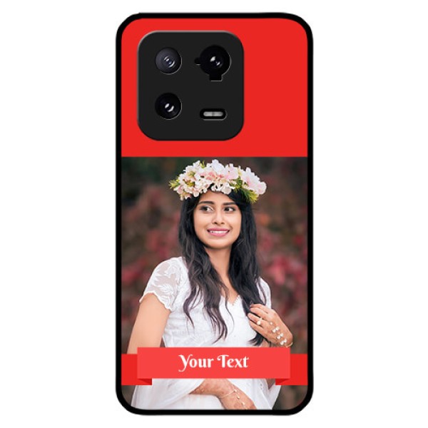 Xiaomi 13 Pro 5G Custom Glass Phone Case - Simple Red Color Design Xiaomi 13 Pro 5G Custom Glass Phone Case - Simple Red Color Design