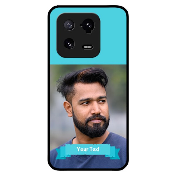 Xiaomi 13 Pro 5G Personalized Glass Phone Case - Simple Blue Color Design Xiaomi 13 Pro 5G Personalized Glass Phone Case - Simple Blue Color Design