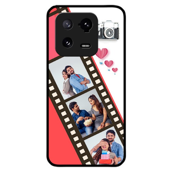 Xiaomi 13 Pro 5G Personalized Glass Phone Case - 3 Image Holder with Film Reel Xiaomi 13 Pro 5G Personalized Glass Phone Case - 3 Image Holder with Film Reel