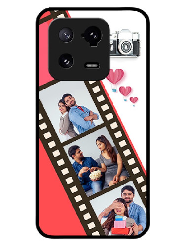 Custom Xiaomi 13 Pro 5G Personalized Glass Phone Case - 3 Image Holder with Film Reel