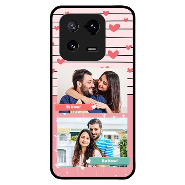 Xiaomi 13 Pro 5G Custom Glass Mobile Case - Photo with Heart Design