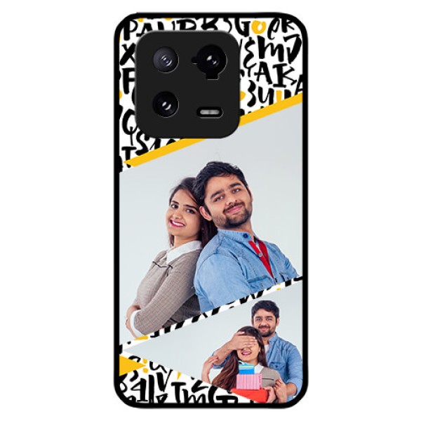 Xiaomi 13 Pro 5G Custom Glass Mobile Case - Letters Pattern Design