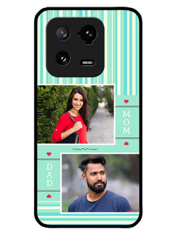 Custom Xiaomi 13 Pro 5G Custom Glass Phone Case - Mom & Dad Pic Design