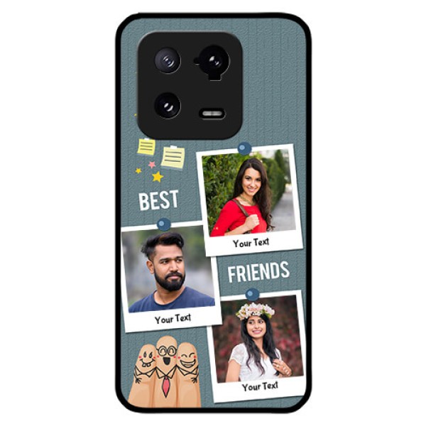 Xiaomi 13 Pro 5G Personalized Glass Phone Case - Sticky Frames and Friendship Design Xiaomi 13 Pro 5G Personalized Glass Phone Case - Sticky Frames and Friendship Design