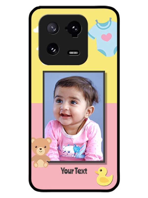 Custom Xiaomi 13 Pro 5G Photo Printing on Glass Case - Kids 2 Color Design