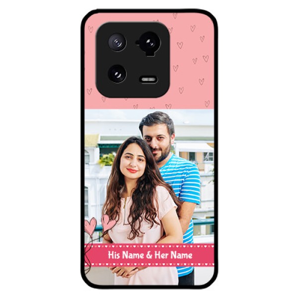 Xiaomi 13 Pro 5G Personalized Glass Phone Case - Love Design Peach Color Xiaomi 13 Pro 5G Personalized Glass Phone Case - Love Design Peach Color