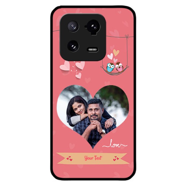 Xiaomi 13 Pro 5G Personalized Glass Phone Case - Peach Color Love Design Xiaomi 13 Pro 5G Personalized Glass Phone Case - Peach Color Love Design