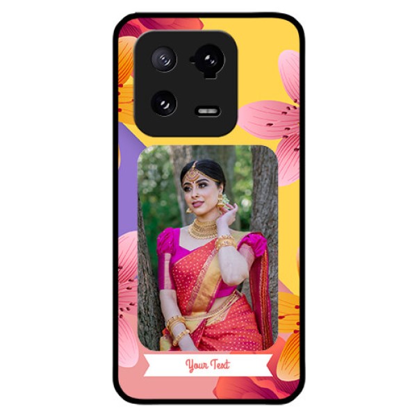 Xiaomi 13 Pro 5G Custom Glass Mobile Case - 3 Image With Vintage Floral Design Xiaomi 13 Pro 5G Custom Glass Mobile Case - 3 Image With Vintage Floral Design