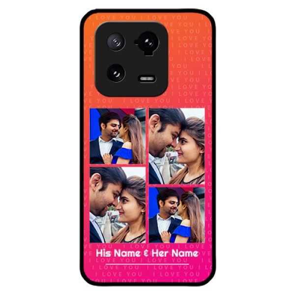 Xiaomi 13 Pro 5G Custom Glass Phone Case - I Love You Pink Design Xiaomi 13 Pro 5G Custom Glass Phone Case - I Love You Pink Design
