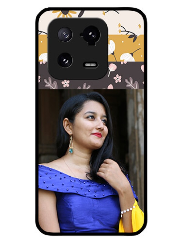 Custom Xiaomi 13 Pro 5G Custom Glass Phone Case - Stylish Floral Design