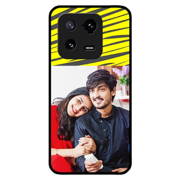 Xiaomi 13 Pro 5G Photo Printing on Glass Case - Yellow Abstract Design