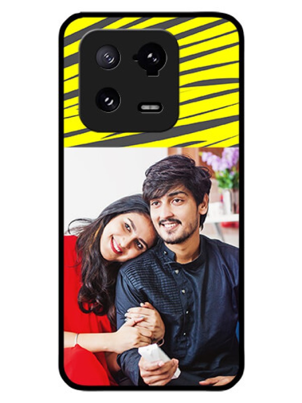 Custom Xiaomi 13 Pro 5G Photo Printing on Glass Case - Yellow Abstract Design
