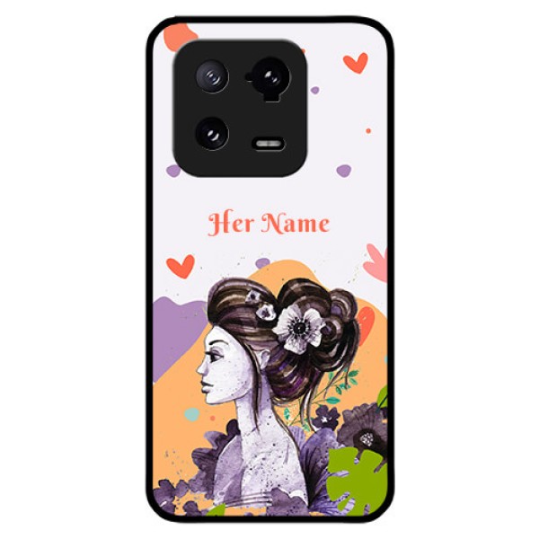 Xiaomi 13 Pro 5G Personalized Glass Phone Case - Woman And Nature Design